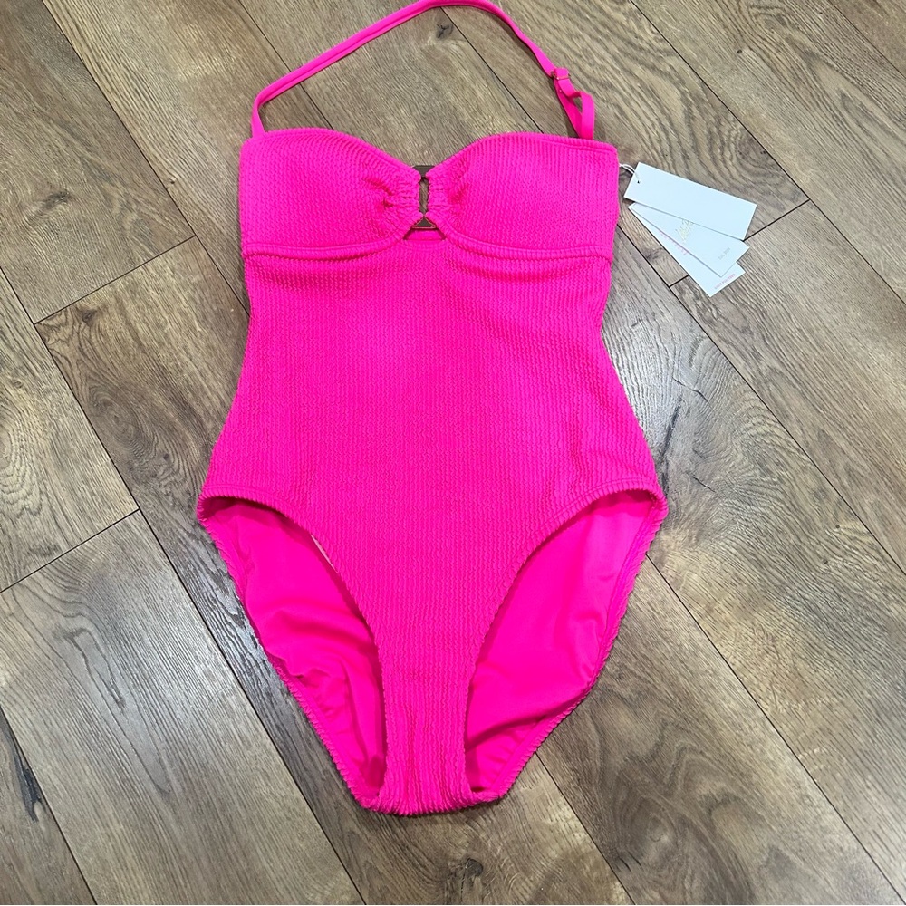 NWT $174 Lilly Pulitzer Anneli one piece bathing suit in pink - Picture 3 of 9